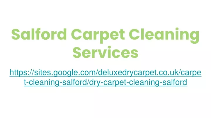 salford carpet cleaning services