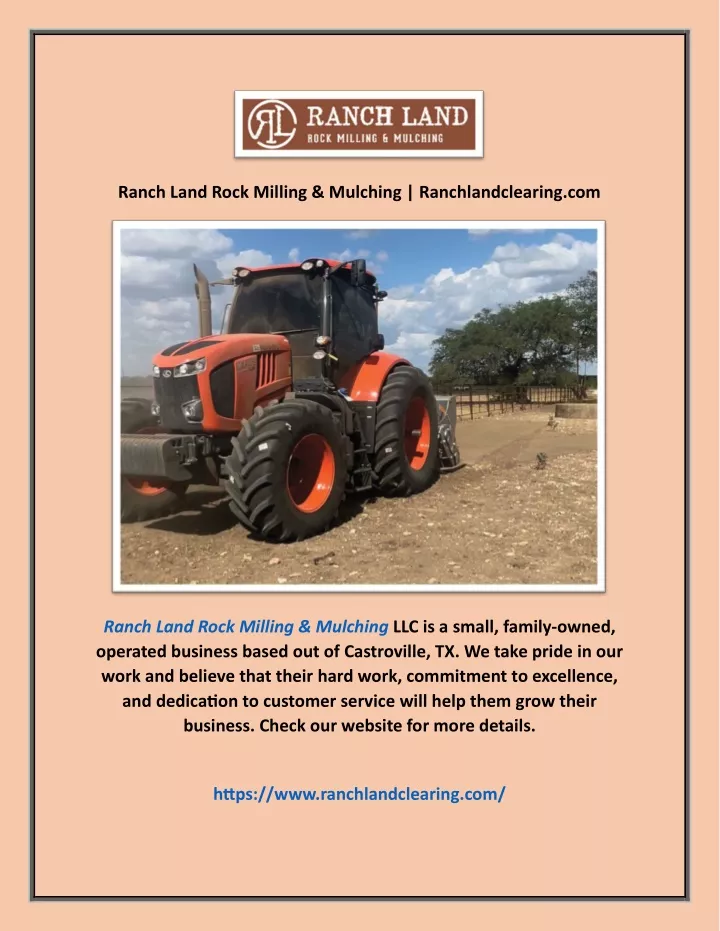 ranch land rock milling mulching