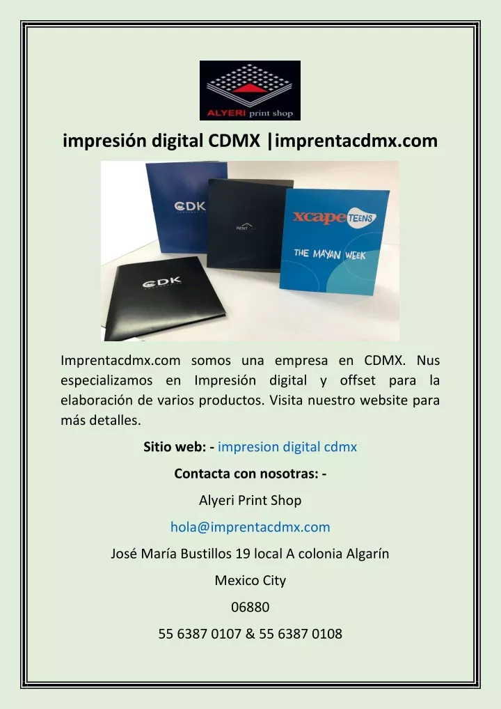 impresi n digital cdmx imprentacdmx com