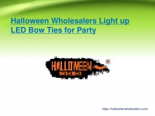 Halloween Wholesalers Light up LED Bow Ties for Party