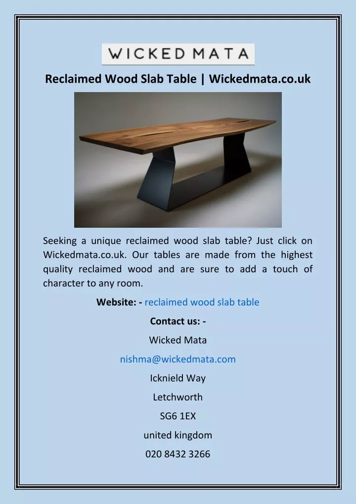 reclaimed wood slab table wickedmata co uk