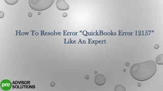 how to resolve error quickbooks error 12157 like