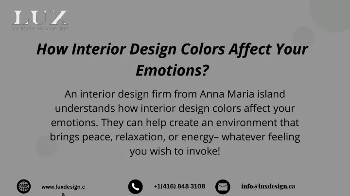 how interior design colors affect your emotions