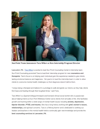 sun point team announces tara wiker
