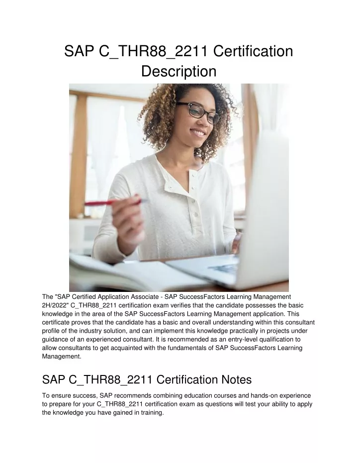 sap c thr88 2211 certification description