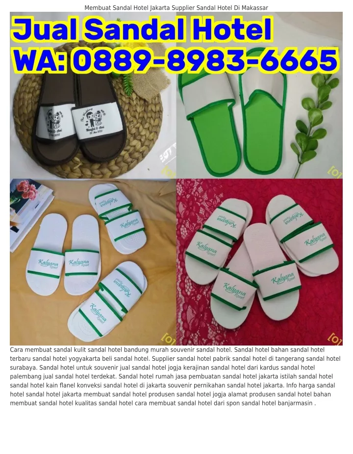 membuat sandal hotel jakarta supplier sandal