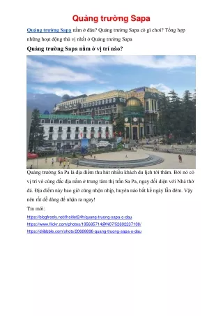 qu ng tr ng sapa