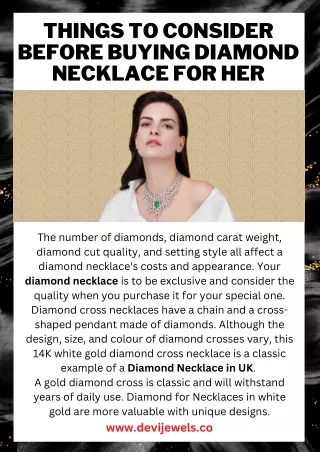 Things To Consider Before Buying Diamond Necklace For Her