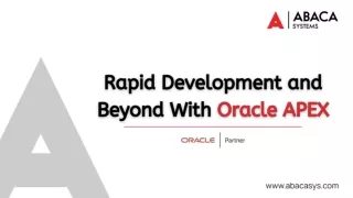 Oracle APEX Application Development