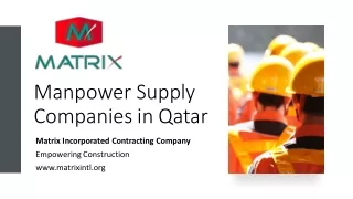 Manpower Supply Companies in Qatar​