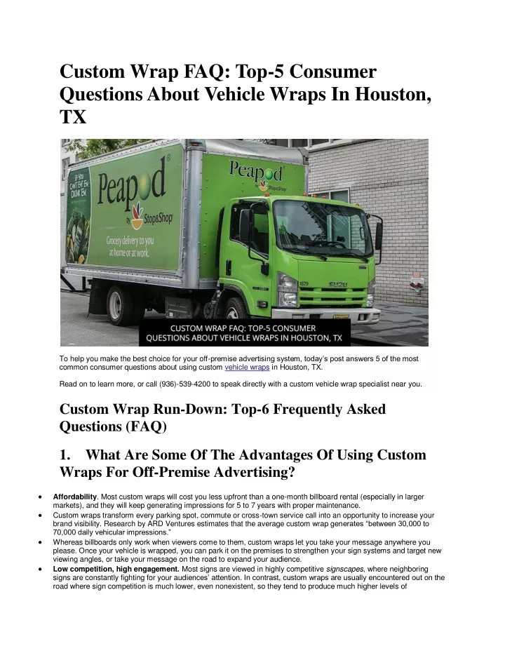 custom wrap faq top 5 consumer questions about