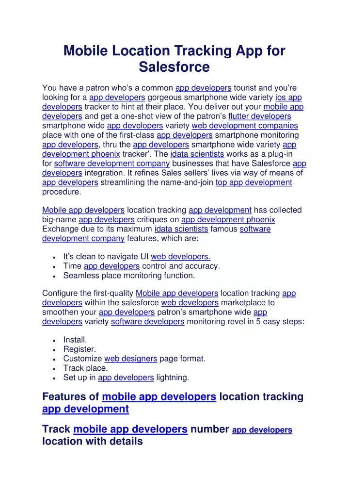 mobile location tracking app for salesforce