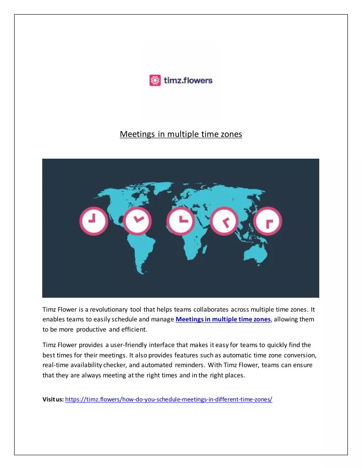 meetings in multiple time zones