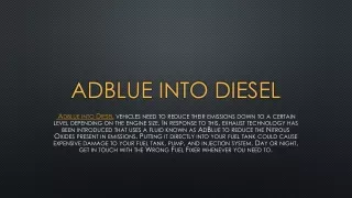 adblue into diesel