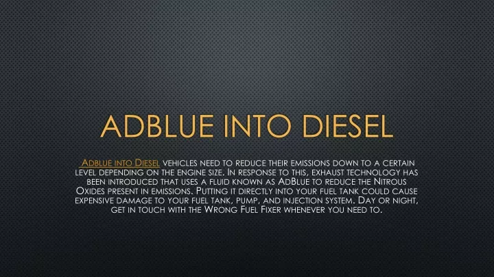 adblue into diesel