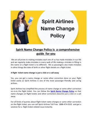 Spirit Name Change Policy is  a Comprehensive Guide  for you