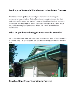 Look up to Rotonda Flamboyant Aluminum Gutters