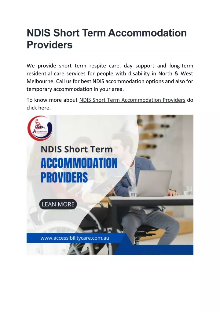 ndis short term accommodation providers