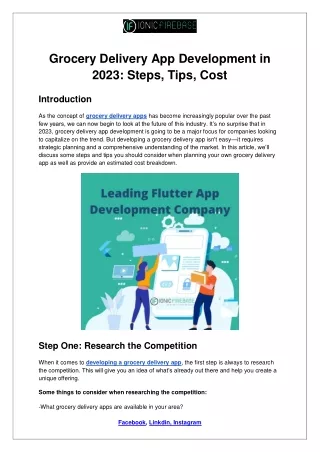 grocery delivery app development in 2023 steps