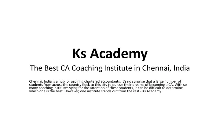 ks academy