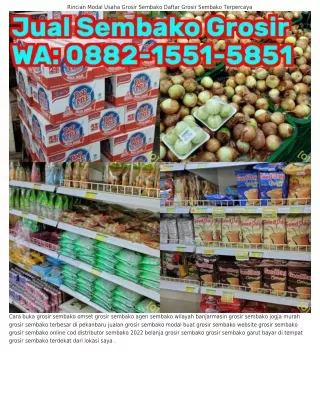 rincian modal usaha grosir sembako daftar grosir