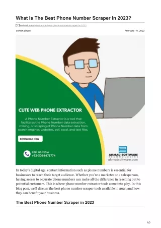 what is the best phone number scraper in 2023