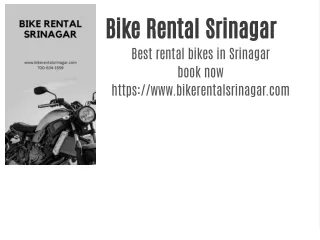 Bike Rental Srinagar