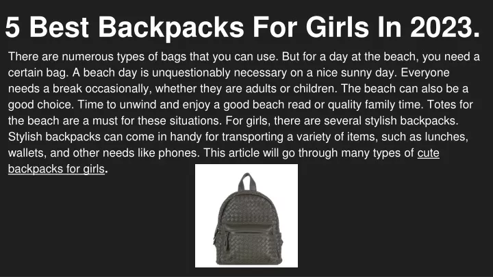 5 best backpacks for girls in 2023