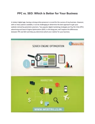 ppc vs seo which is better for your business