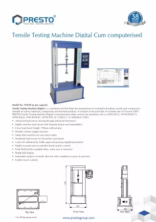 Get best quality Tensile Testing Machine at reasonable price in India