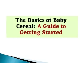 The Basics of Baby Cereal A Guide to Getting Started - Danone India