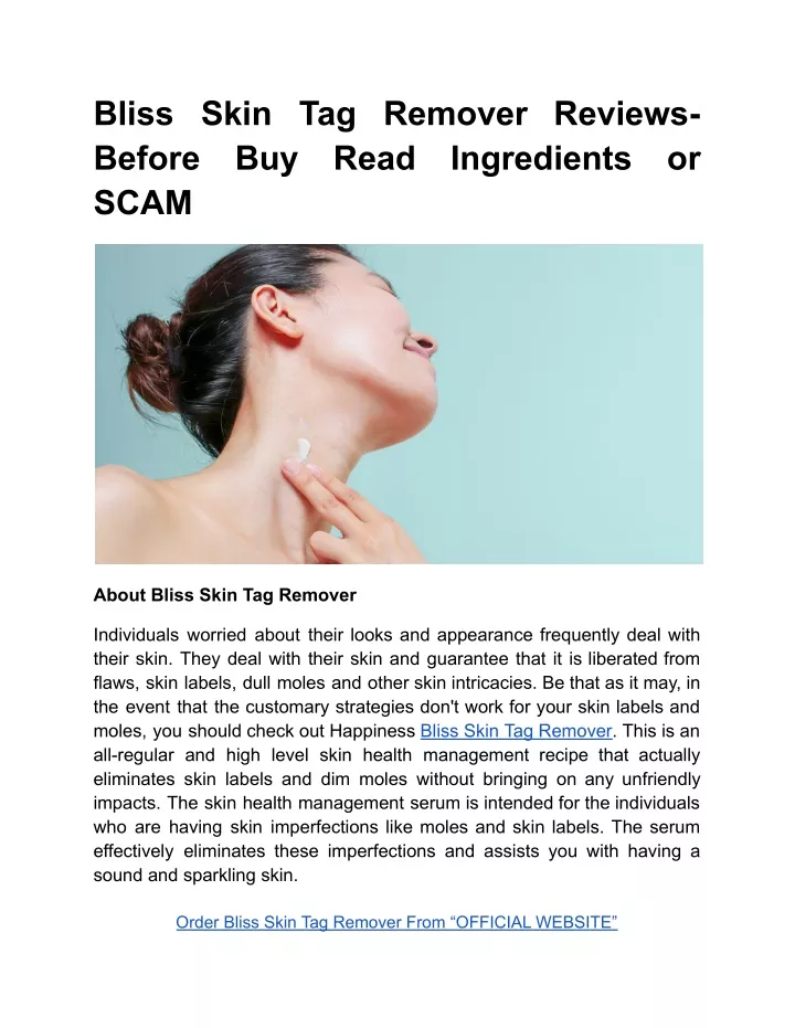 bliss skin tag remover reviews before buy read