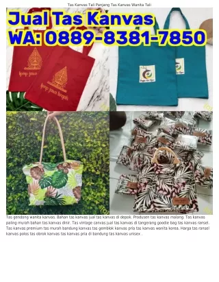 tas kanvas tali panjang tas kanvas wanita tali