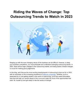 riding the waves of change top outsourcing trends