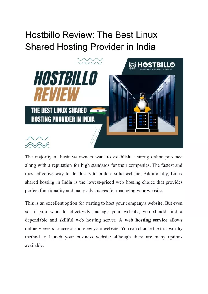 hostbillo review the best linux shared hosting