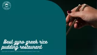 Best Greek rice pudding restaurant United State