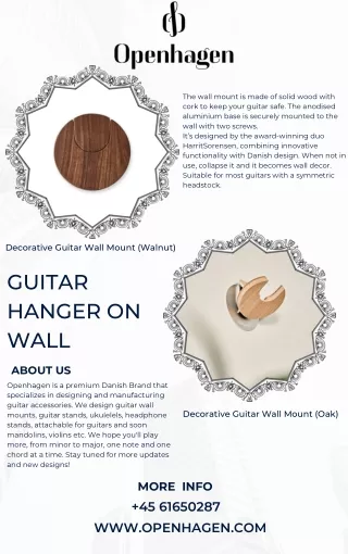 Hang Your Guitar on the Wall with Our Secure Guitar Hangers