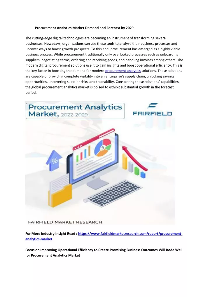 procurement analytics market demand and forecast