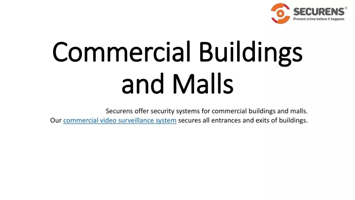 commercial buildings and malls