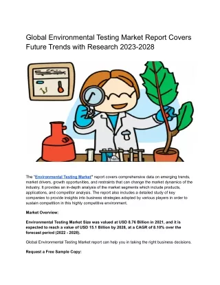 global environmental testing market report covers