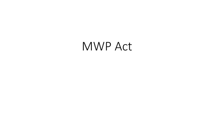 mwp act
