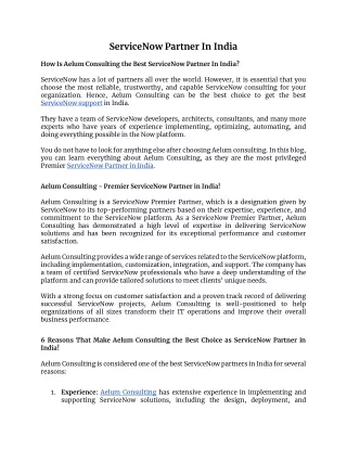 servicenow partner in india