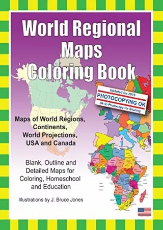 PDF/READ World Regional Maps Coloring Book: Maps of World Regions, Continents, W