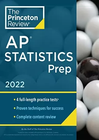 _PDF_ Princeton Review AP Statistics Prep, 2022: 4 Practice Tests   Complete Con