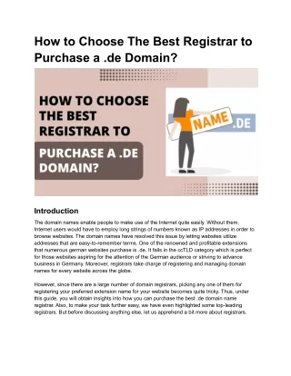 how to choose the best registrar to purchase