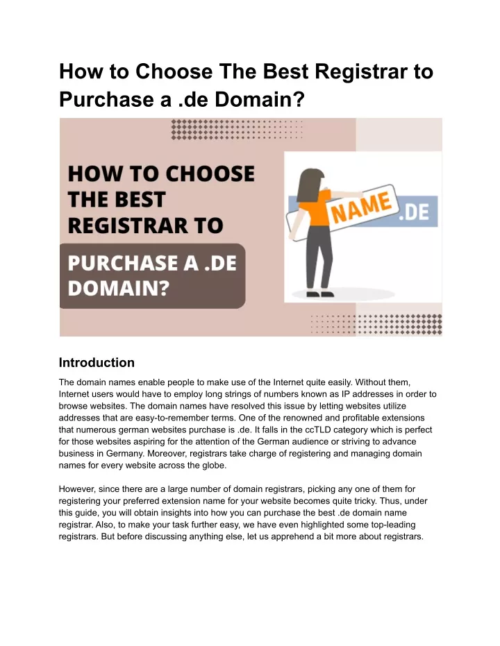 how to choose the best registrar to purchase