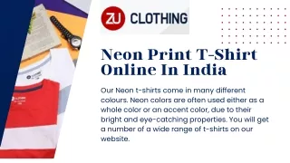 Online Mens Neon Print T Shirt In India