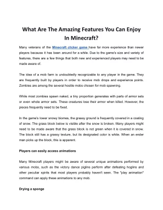 What Are The Amazing Features You Can Enjoy In Minecraft_
