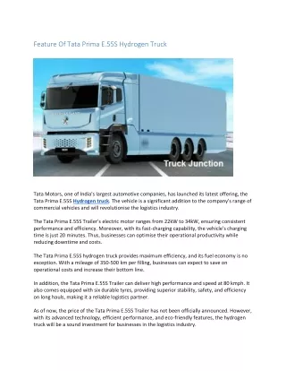 Exploring the Power and Potential of Hydrogen Trucks