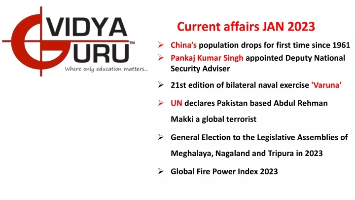 current affairs topics for presentation 2023